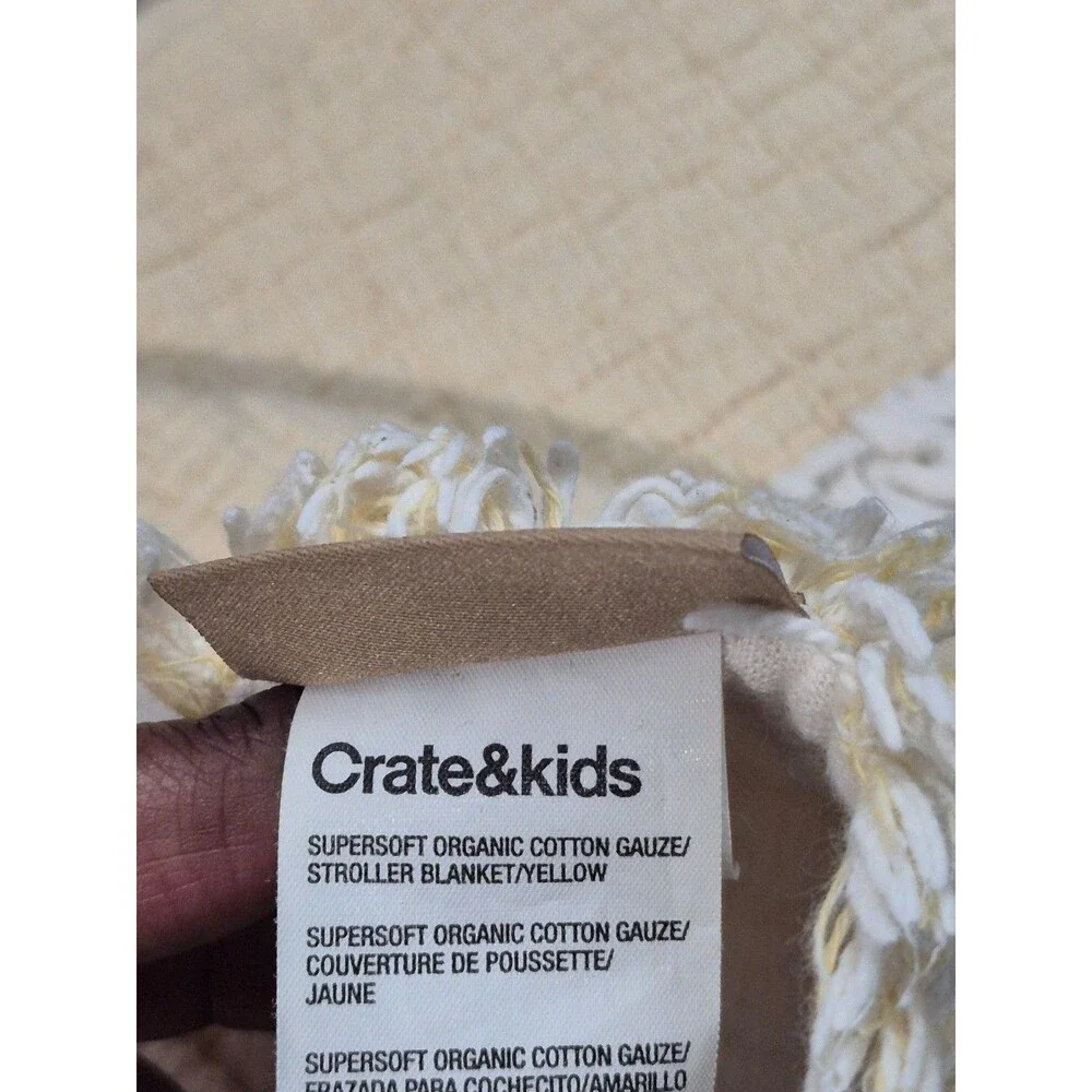 Crate & kids organic cotton muslin stroller blanket